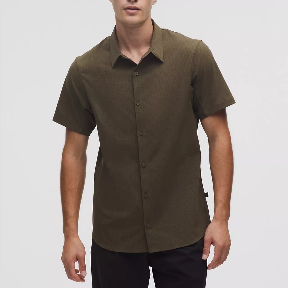 lululemon athletica Men's Dark Olive Button Down Shirt